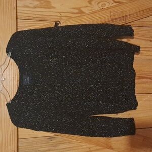 American Eagle Outfitters Womens black and gold sweater small petite